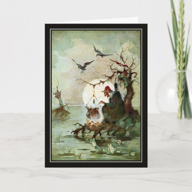 Cartão Vintage Witch de Vladimir Kirin (Frente)