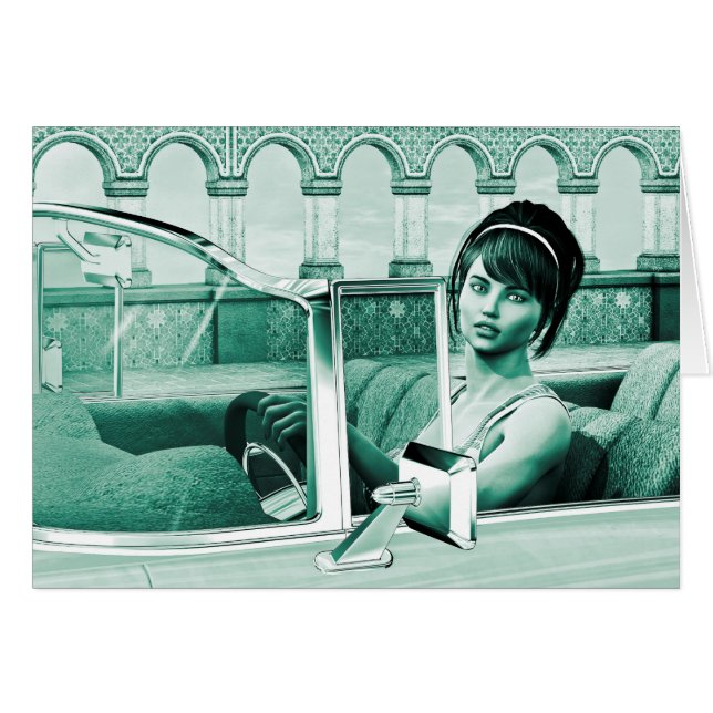 Cartão Vintage Woman (Frente Horizontal)