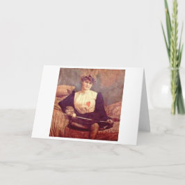 Cartão Vintage Woman Fencer! Placa de Nota de Vintage-Vin