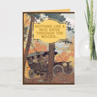 Cartão Vintage Woodland Happy Halloween Card