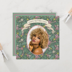 Cartão Vintage Yellow Dandelions Rosa Pansy Faces