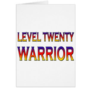 Cartão Vinte guerreiros de nível