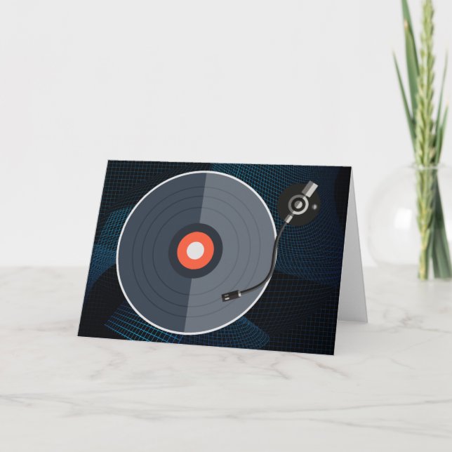 Cartão Vinyl Record Greeting Card (Frente)