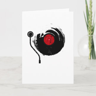 Cartão Vinyl Record Vintage Old School DJ Analog Music