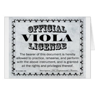 Cartão Viola License