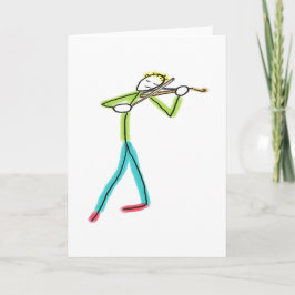 Cartão Viola Playing Stickman