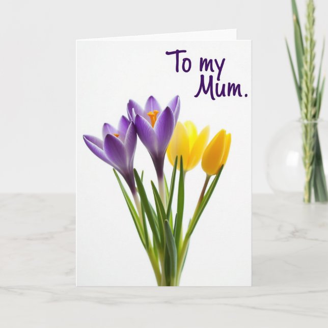 Cartão Violet Blooms Mum Card (Frente)