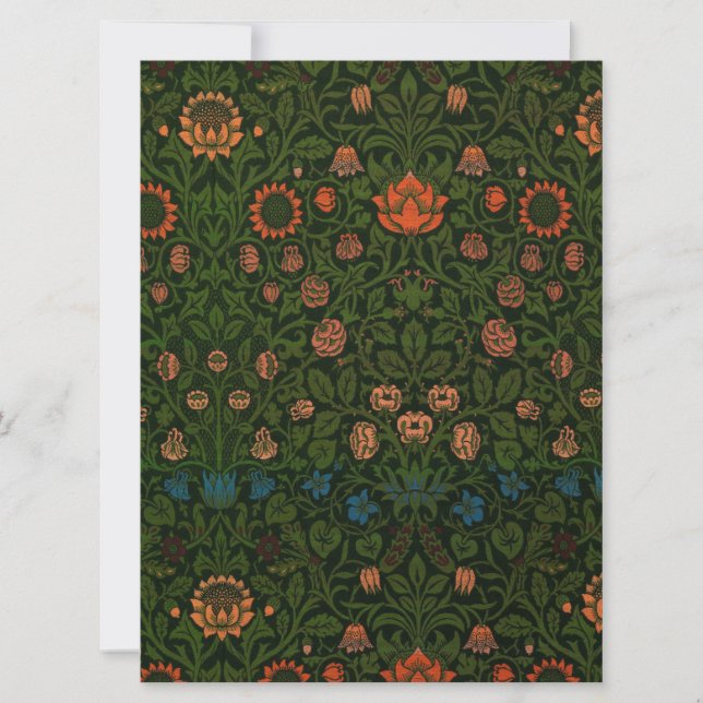 Cartão Violet e Columbine (por William Morris) (Frente)