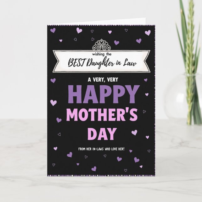 Cartão Violet Rose Mothers Day Card (Frente)
