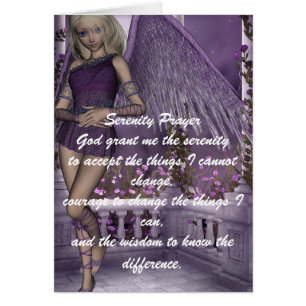 Cartão violeta dos encantos do anjo