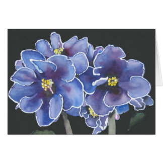 Cartão Violetas roxas