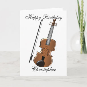 Cartão Violin Birthday