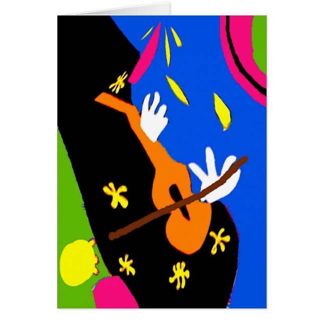 Cartão Violino Abstrato (Frente)