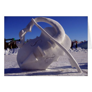 Cartão Violino - carnaval do inverno, Cidade de Quebec
