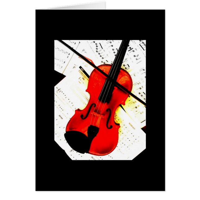Cartão Violino clássico (Frente)