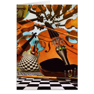 Cartão Violino de Música