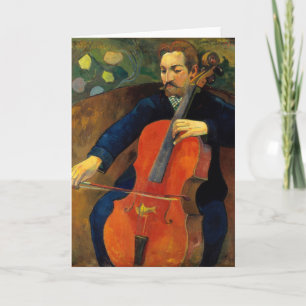 Cartão Violoncellist Schneklud   Paul Gauguin