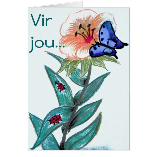 Cartão Vir jou - Afrikaanse Groetekaartjie (Frente)