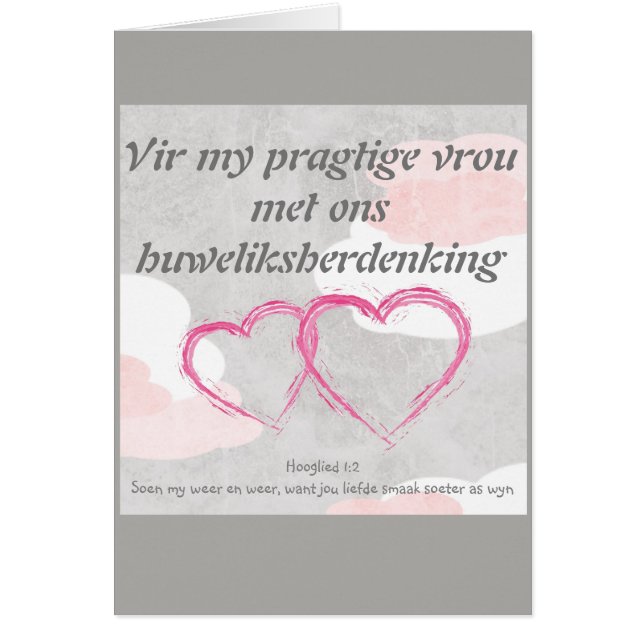 Cartão Vir meu vrou do pragtige encontrou os ons que (Frente)