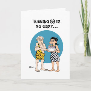 Cartão Virando 83 Aniversário