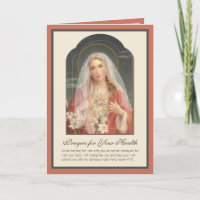 Virgem Abençoada Mary Floral Scripage Vintage