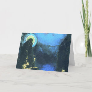 Cartão Virgem Com Corona Por Odilon Redon 1898