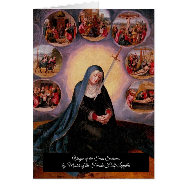 Cartão Virgem das Sete Tristezas (Frente)