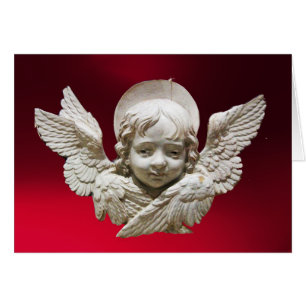 CARTÃO VIRGEM E CRIANÇA COM ÂNGULOS