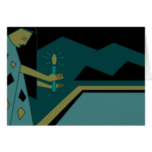 Cartão Virgem e Vela