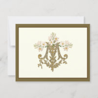 Virgem Elegante Mary Dourada Marian Cross Lily