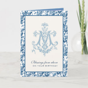 Cartão Virgem Mãe Maria Aniversário Católico