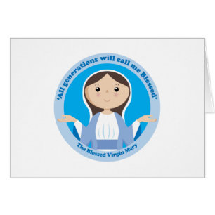 Cartão Virgem Maria abençoada