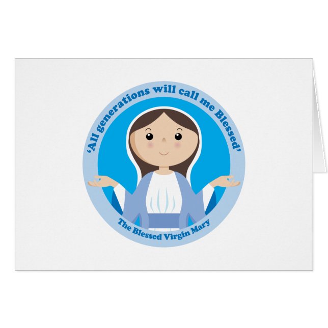 Cartão Virgem Maria abençoada (Frente Horizontal)