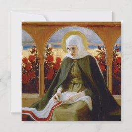 Cartão Virgem Maria no Jardim Rosa (Albert Edelsense)