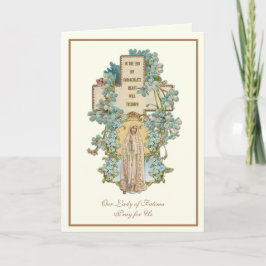 Cartão Virgem Maria Nossa Senhora Fatima Religiosa Floral