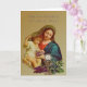 Cartão Virgem Maria Oração de Aniversário do Padre Católi (Orchid)