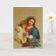 Cartão Virgem Maria Oração de Aniversário do Padre Católi (Small Plant)