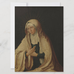 Cartão Virgem Maria velada (por Lucas van Leyden)