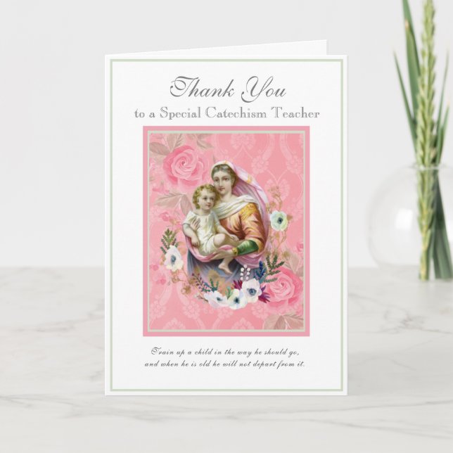 Cartão Virgem Mary Religiosa DCC Padre Professora Nun (Frente)