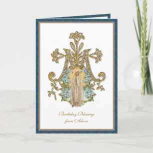 Cartão Virgem Religiosa Elegante Mary Fatima Card