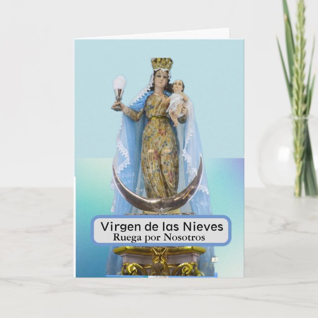 Cartão Virgen de las Nieves Card (Frente)