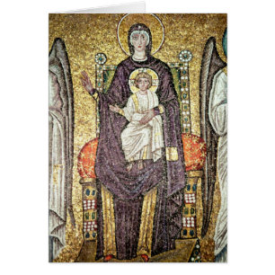 Cartão Virgin e criança