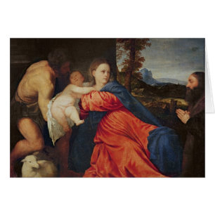 Cartão Virgin e criança