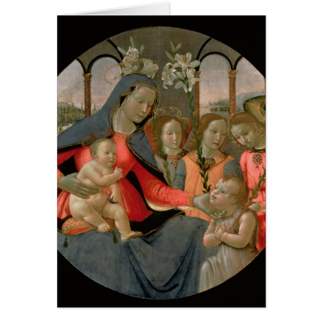 Cartão Virgin e criança com St John o baptista (Frente)