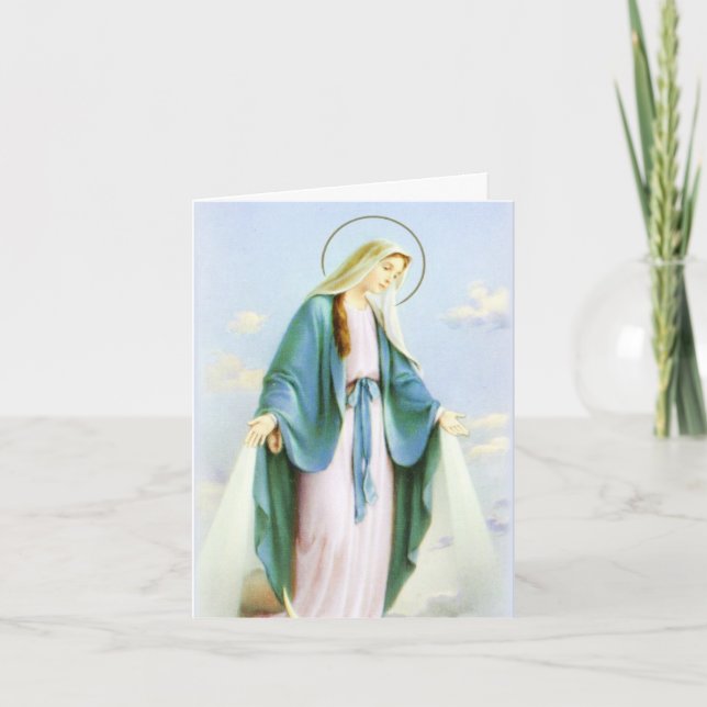 Cartão Virgin Mary Crescent MoonCard (Frente)