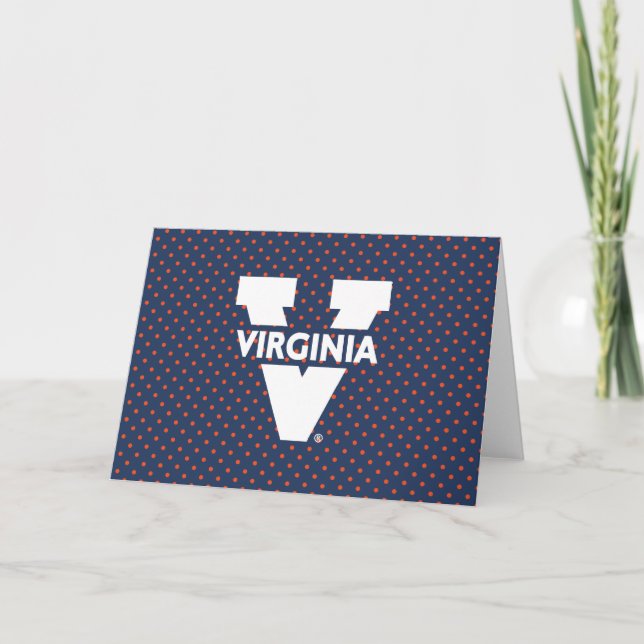Cartão Virginia Cavaliers Polka Dots (Frente)