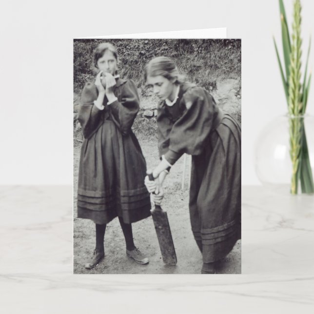 Cartão Virginia e Vanessa Stephen, na Rua. (Frente)