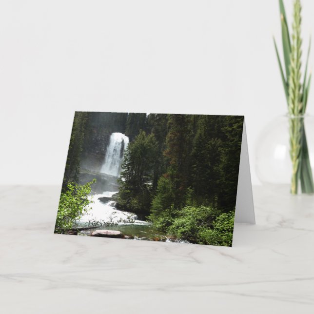 Cartão Virginia Falls no Glacier National Park (Frente)