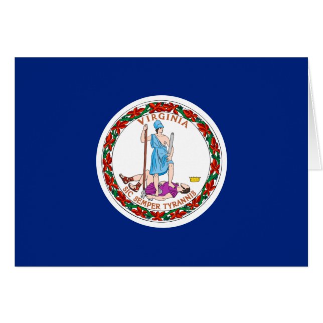 Cartão Virginia State Flag Design (Frente Horizontal)