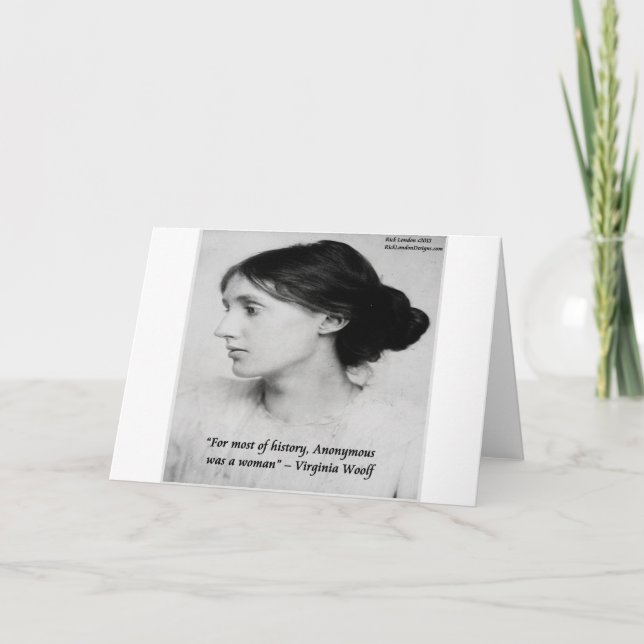 Cartão Virginia Woolf Anonymous Foi Uma Citação De Mulher (Frente)